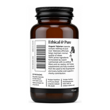 Viridian Organic Valerian Root 400mg by Viridian Natural Remedies — back view showing ingredients and product details, studio product photo on white background