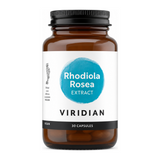 Viridian Rhodiola Rosea Root Extract by Viridian Natural Remedies — front view showing product label and branding, studio product photo on white background