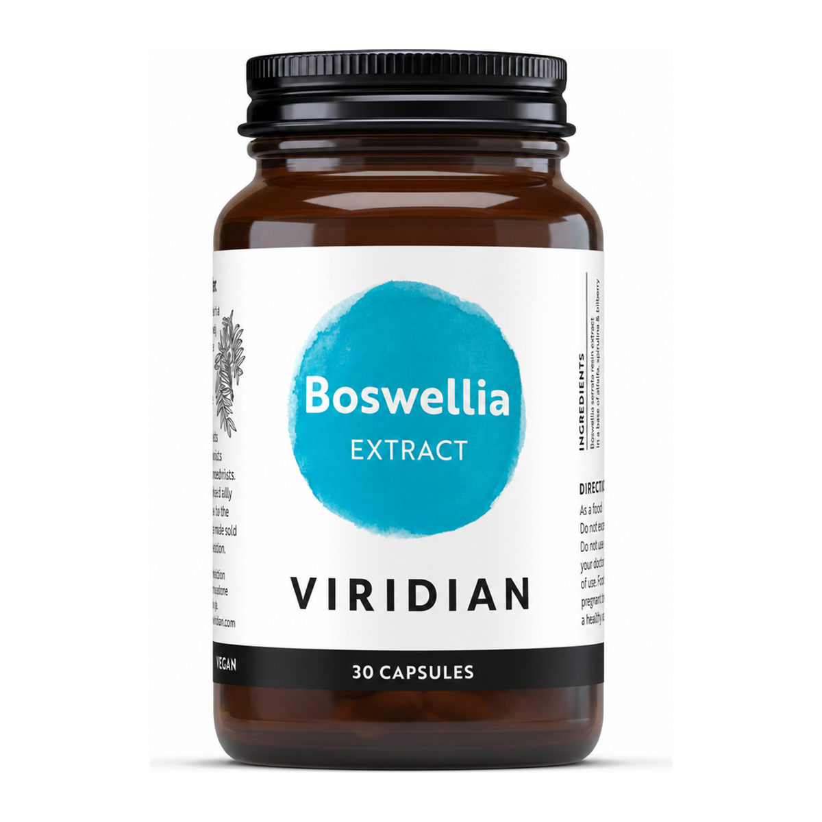 Viridian Boswellia Resin Extract 270mg by Viridian Natural Remedies — front view showing product label and branding, studio product photo on white background