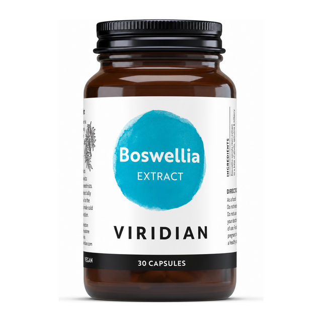 Viridian Boswellia Resin Extract 270mg by Viridian Natural Remedies — front view showing product label and branding, studio product photo on white background