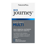 Natures Plus His Journey Once Daily Multi by NaturesPlus Vitamin & Mineral Supplements — front view showing product label and branding, studio product photo on white background