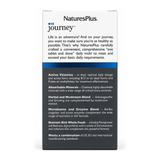 Natures Plus His Journey Once Daily Multi by NaturesPlus Vitamin & Mineral Supplements — back view showing ingredients and product details, studio product photo on white background