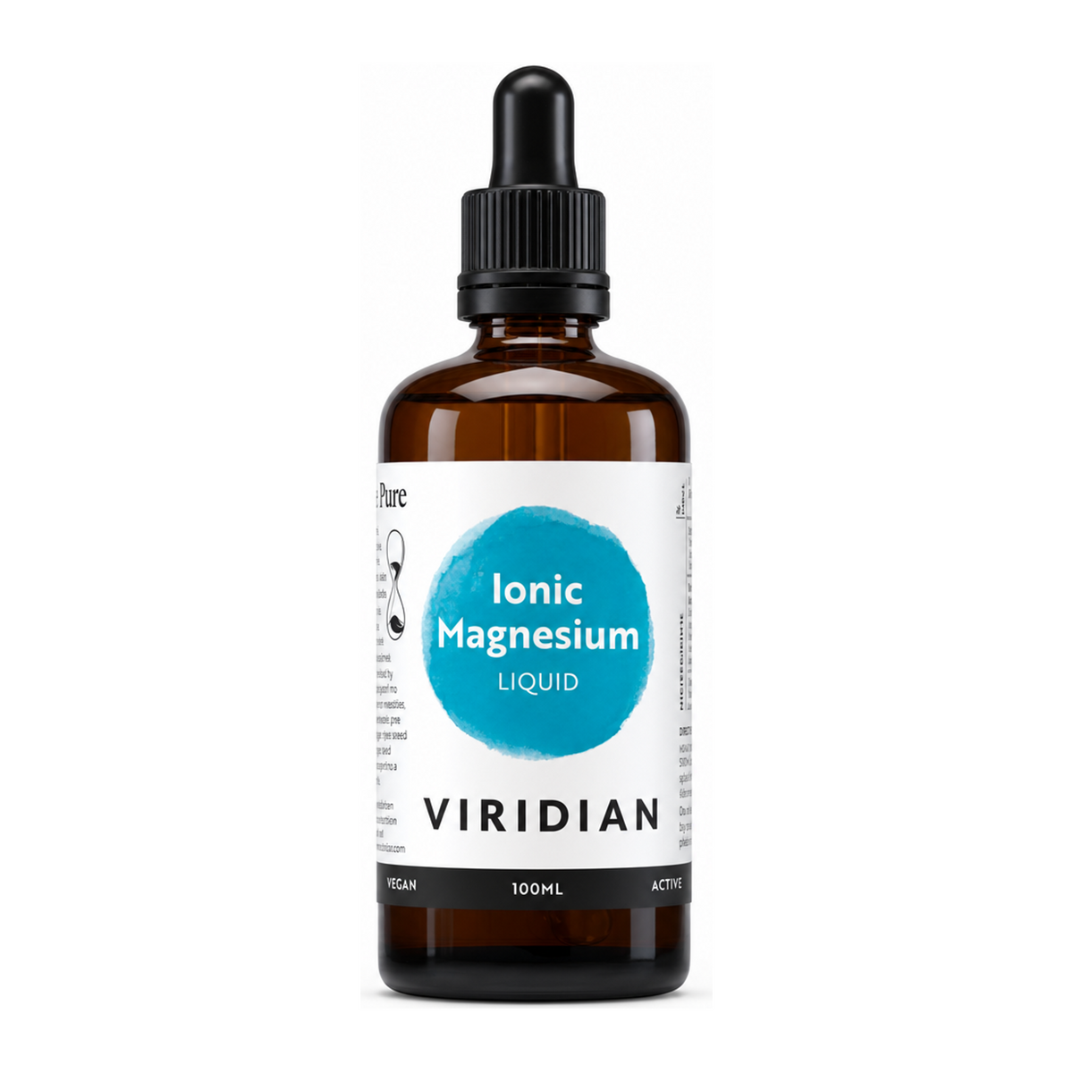 Viridian Nutrition Ionic Magnesium by Viridian Vitamin & Mineral Supplements — front view showing product label and branding, studio product photo on white background