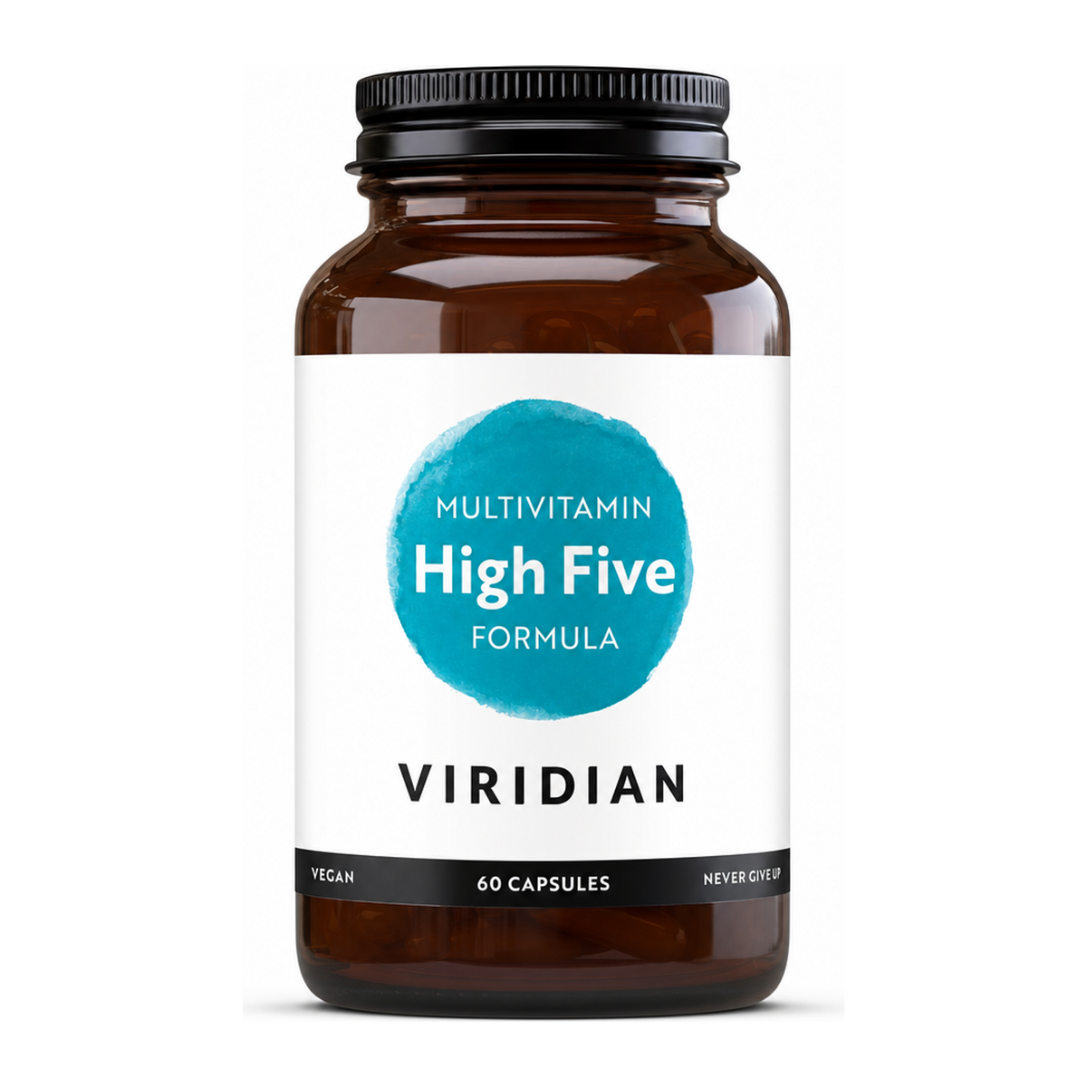 Viridian HIGH FIVE Multivit & Mineral Formula by Viridian Natural Remedies — front view showing product label and branding, studio product photo on white background