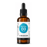 Viridian Liquid Vitamin D3 2000iu Drops by Viridian Natural Remedies — front view showing product label and branding, studio product photo on white background