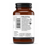 Viridian Nutrition Vitamin D3+K2 90 caps by Viridian Natural Remedies — back view showing ingredients and product details, studio product photo on white background