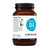 Viridian Vitamin D3 2000iu by Viridian Natural Remedies — front view showing product label and branding, studio product photo on white background
