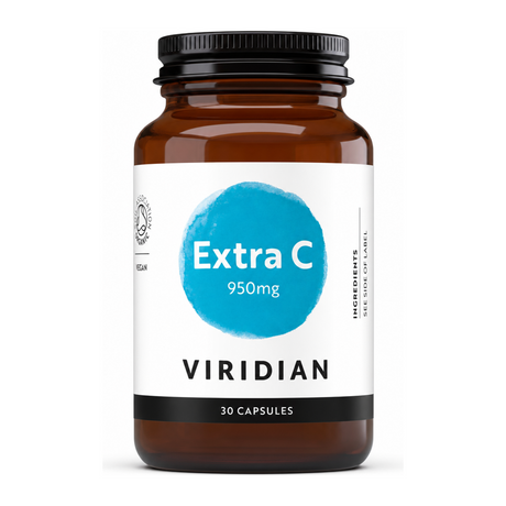 Viridian Extra C 950mg by Viridian Natural Remedies — front view showing product label and branding, studio product photo on white background