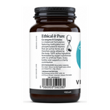 Viridian Co-enzyme B-Complex by Viridian Natural Remedies — back view showing ingredients and product details, studio product photo on white background