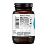 Viridian Biotin 2500ug by Viridian Natural Remedies — back view showing ingredients and product details, studio product photo on white background