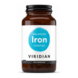 Viridian Balanced Iron (15mg) Complex by Viridian — front view showing product label and branding, studio product photo on white background