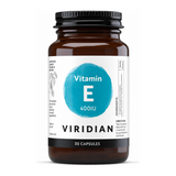 Viridian Vitamin E 400IU by Viridian Natural Remedies — front view showing product label and branding, studio product photo on white background