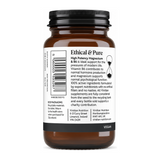 Viridian Hi-Potency Magnesium (300mg) w/ B6 (25mg) by Viridian Natural Remedies — back view showing ingredients and product details, studio product photo on white background