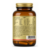 Solgar Formula Vitamin B-Complex 100 by Solgar Natural Remedies — back view showing ingredients and product details, studio product photo on white background