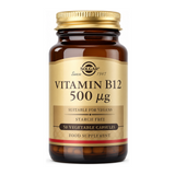 Solgar Vitamin B12 500 µg by Solgar Natural Remedies — front view showing product label and branding, studio product photo on white background