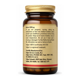 Solgar Biotin 5000 mcg by Solgar Natural Remedies — back view showing ingredients and product details, studio product photo on white background