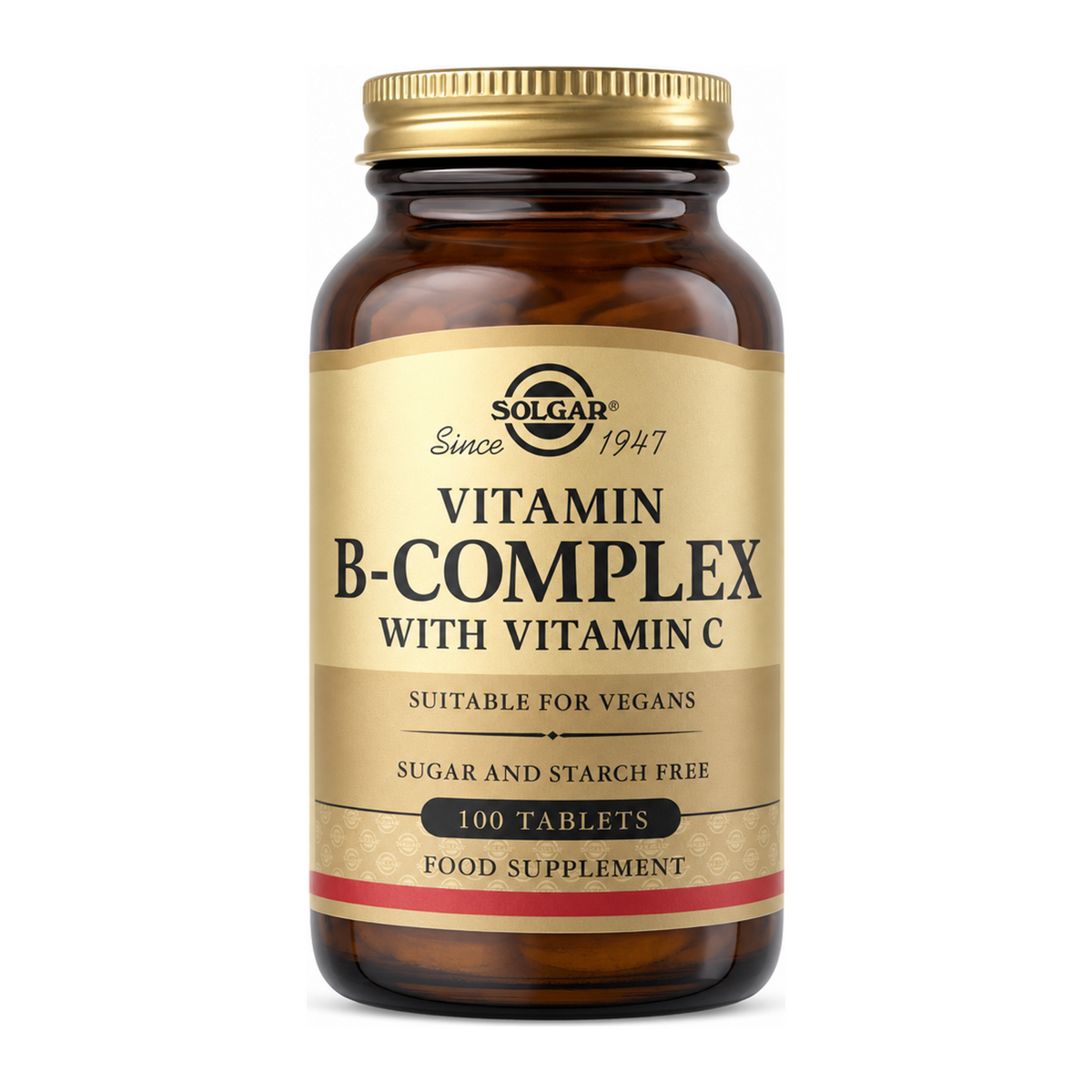 Solgar Vitamin B-Complex with Vitamin by Solgar Natural Remedies — front view showing product label and branding, studio product photo on white background