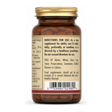 Solgar Vitamin B1 (Thiamin) 500 mg by Solgar Natural Remedies — back view showing ingredients and product details, studio product photo on white background