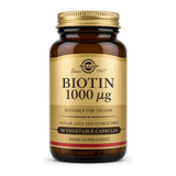 Solgar Biotin 1000 mcg by Solgar Natural Remedies — front view showing product label and branding, studio product photo on white background