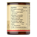 Solgar Vitamin E with Yeast-Free Selenium by Solgar Natural Remedies — ingredients side panel, studio product photo on white background