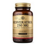 Solgar Resveratrol 250 mg by Solgar Natural Remedies — front view showing product label and branding, studio product photo on white background