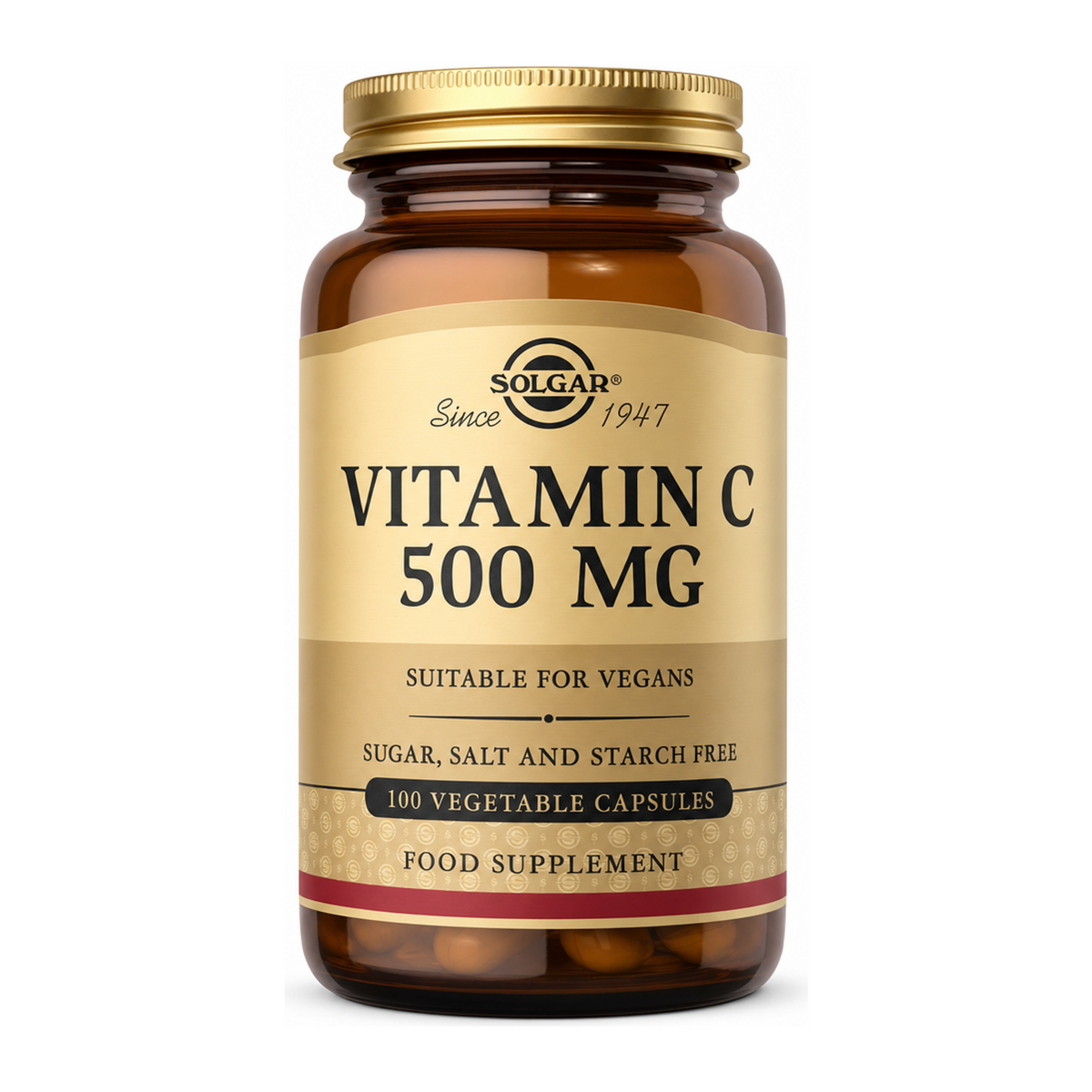 Solgar Vitamin C 500 mg Chewable Tablets by Solgar Natural Remedies — front view showing product label and branding, studio product photo on white background