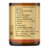 Solgar L-Glutathione Reduced 50 mg by Solgar Natural Remedies — ingredients side panel, studio product photo on white background