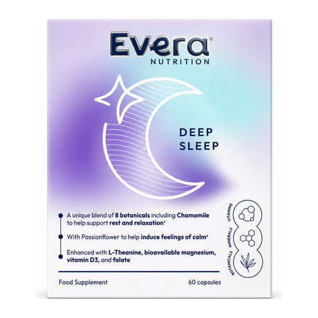 Evera Nutrition Deep Sleep 60s by Evera Nutrition Vitamin & Mineral Supplements — front view showing product label and branding, studio product photo on white background