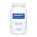 Pure Encapsulations l-Tyrosine 500mg by Pure Encapsulations Natural Remedies — front view showing product label and branding, studio product photo on white background