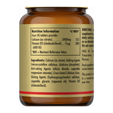 Solgar Calcium Citrate with Vitamin D3 by Solgar Natural Remedies — nutrition facts side panel, studio product photo on white background
