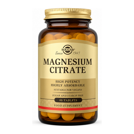 Solgar Magnesium Citrate by Solgar Natural Remedies — front view showing product label and branding, studio product photo on white background