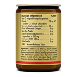 Solgar Quercetin Complex with Ester-C Plus by Solgar Natural Remedies — nutrition facts side panel, studio product photo on white background
