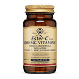 Solgar Ester-C Plus 1000 mg Vitamin C by Solgar Natural Remedies — front view showing product label and branding, studio product photo on white background