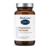 Biocare Magnesium Glycinate 60 Capsule by BioCare Vitamin & Mineral Supplements — front view showing product label and branding, studio product photo on white background