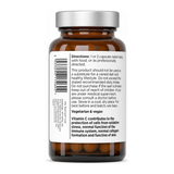 Biocare Vitamin C 500mg 60 Vcaps by BioCare Natural Remedies — back view showing ingredients and product details, studio product photo on white background