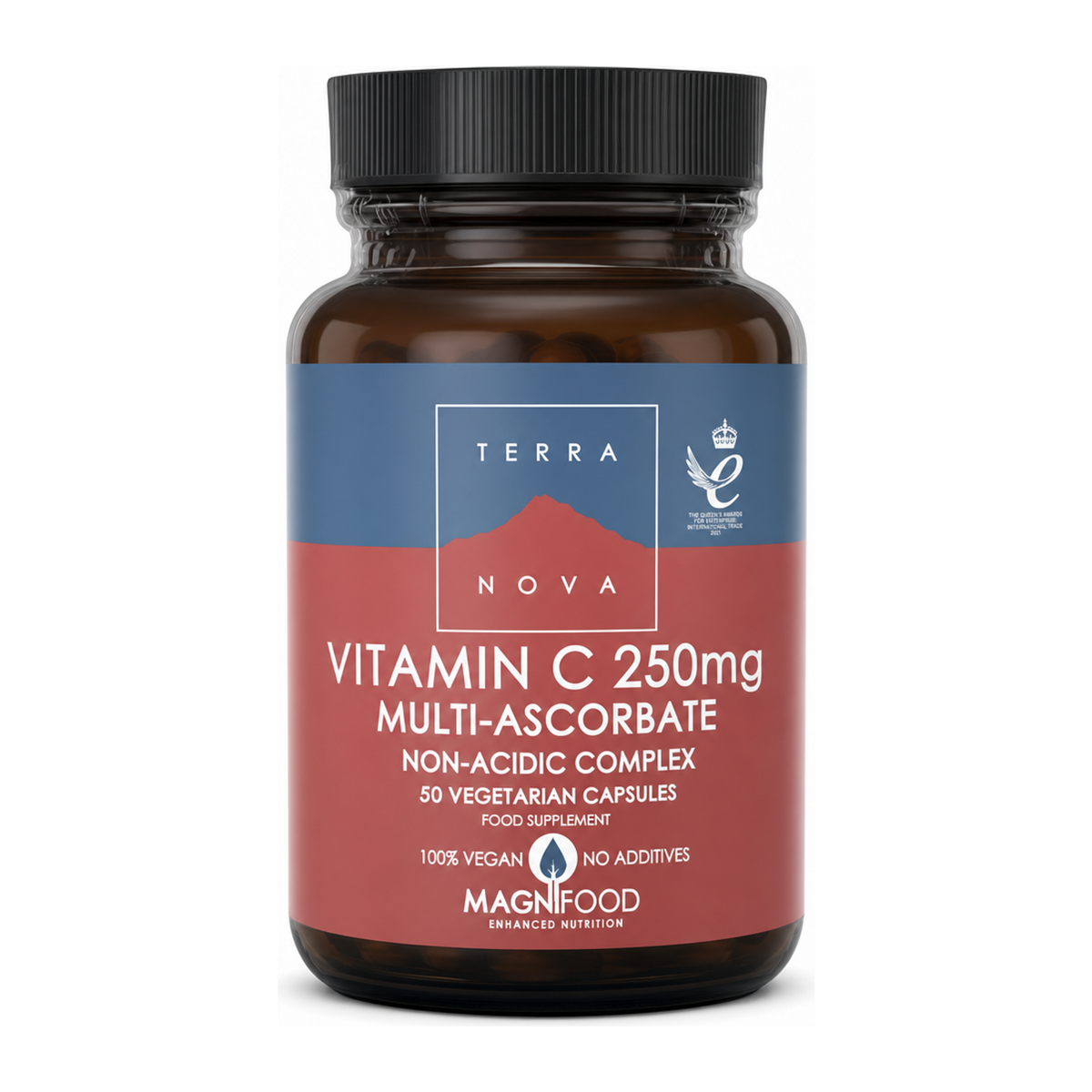 Terranova Vitamin C 250mg Multi-Ascorbate Complex by Terranova Natural Remedies — front view showing product label and branding, studio product photo on white background