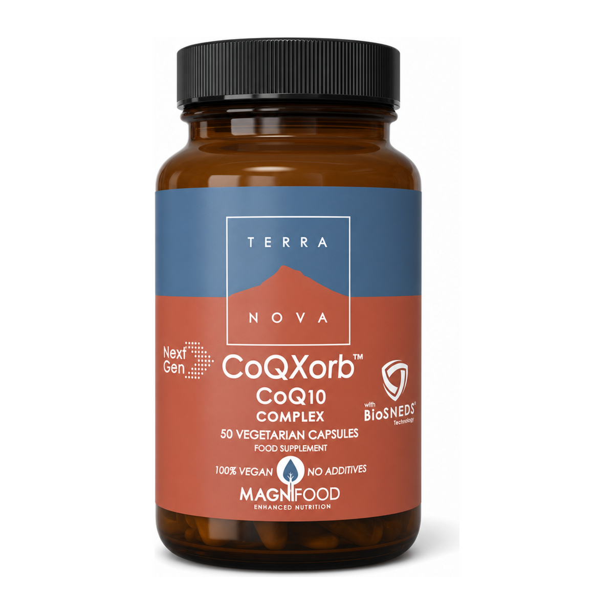 Terranova NextGen CoQXorb™ CoQ10 Complex by Terranova Natural Remedies — front view showing product label and branding, studio product photo on white background