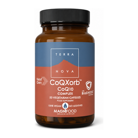 Terranova NextGen CoQXorb™ CoQ10 Complex by Terranova Natural Remedies — front view showing product label and branding, studio product photo on white background