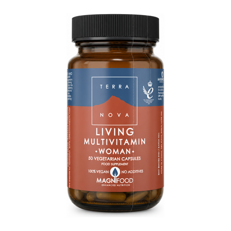 Terranova Living Multivitamin Woman by Terranova Natural Remedies — front view showing product label and branding, studio product photo on white background