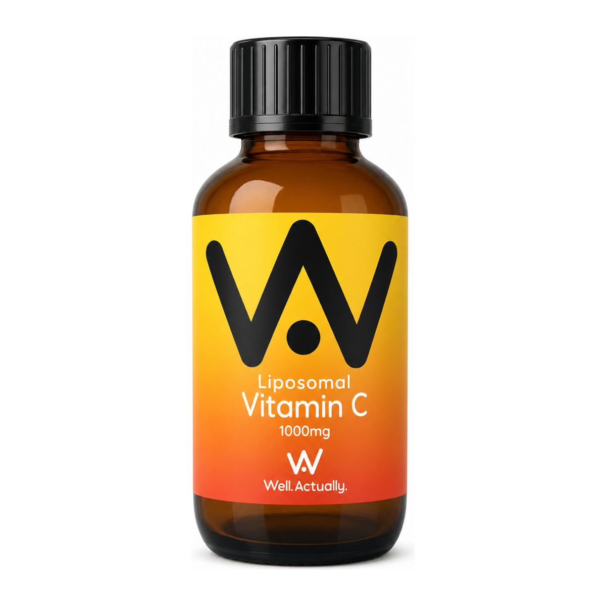 Well Actually Vitamin C 1000mg - Liposomal Liquid High Absorption by Well. Actually. Natural Remedies — front view showing product label and branding, studio product photo on white background