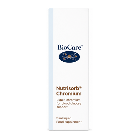 BioCare Nutrisorb Chromium by BioCare Natural Remedies — front view showing product label and branding, studio product photo on white background