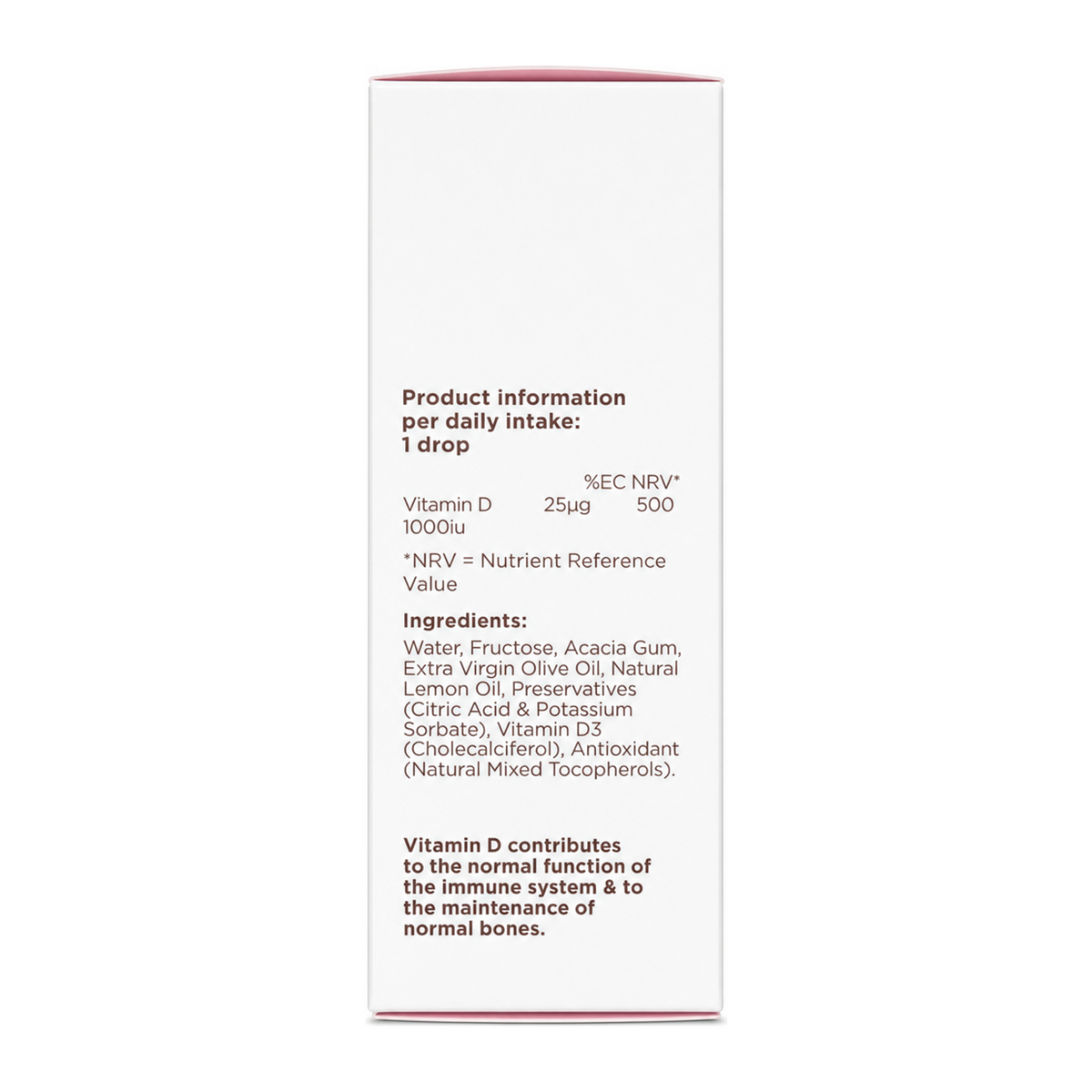 Biocare Nutrisorb BioMulsion D by BioCare Natural Remedies — back view showing ingredients and product details, studio product photo on white background