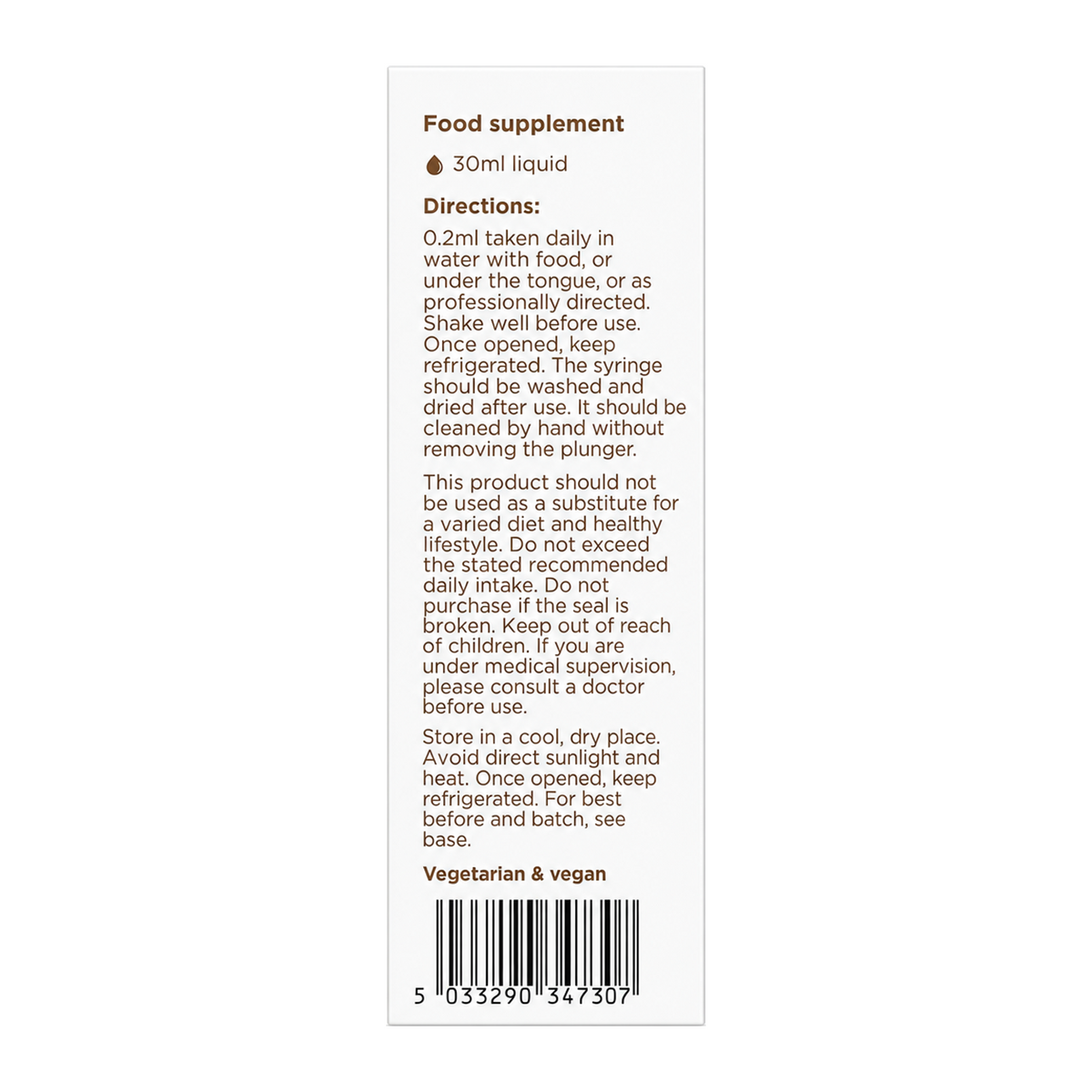 Biocare Nutrisorb Zinc by BioCare Natural Remedies — back view showing ingredients and product details, studio product photo on white background