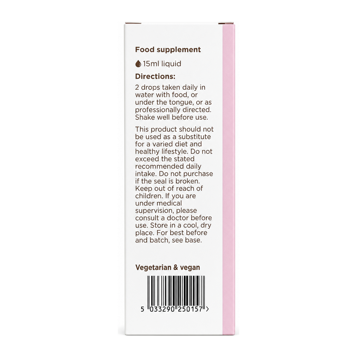 Biocare Nutrisorb Vitamin A by BioCare Natural Remedies — back view showing ingredients and product details, studio product photo on white background