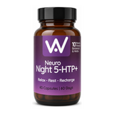 Well Actually Neuro Night 5-HTP+ (60 caps) by Well-Actually Natural Remedies — front view showing product label and branding, studio product photo on white background