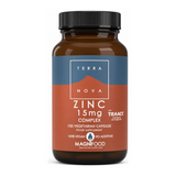 Terranova Zinc 15mg Complex by Terranova Natural Remedies — front view showing product label and branding, studio product photo on white background