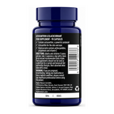 Higher Nature Astaxanthin & Blackcurrant by Higher Nature Natural Remedies — back view showing ingredients and product details, studio product photo on white background