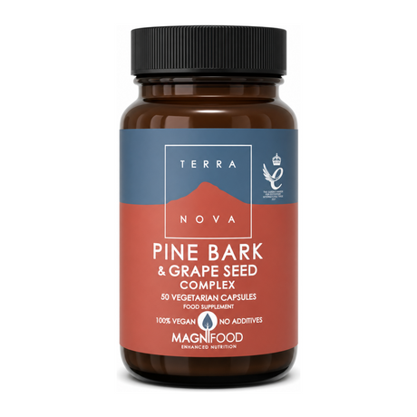 Terranova Pine Bark & Grape Seed Complex by Terranova Natural Remedies — front view showing product label and branding, studio product photo on white background