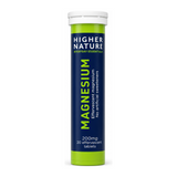 Higher Nature - Magnesium Effervescent 20 Tablets by Higher Nature Natural Remedies — front view showing product label and branding, studio product photo on white background