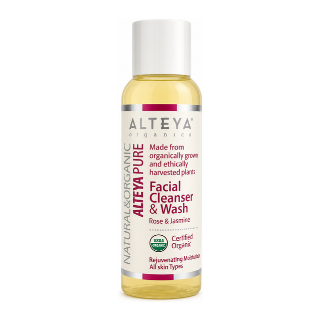 Alteya Organics Facial Cleanser & Wash Rose & Jasmine by Alteya Organics — front view showing product label and branding, studio product photo on white background